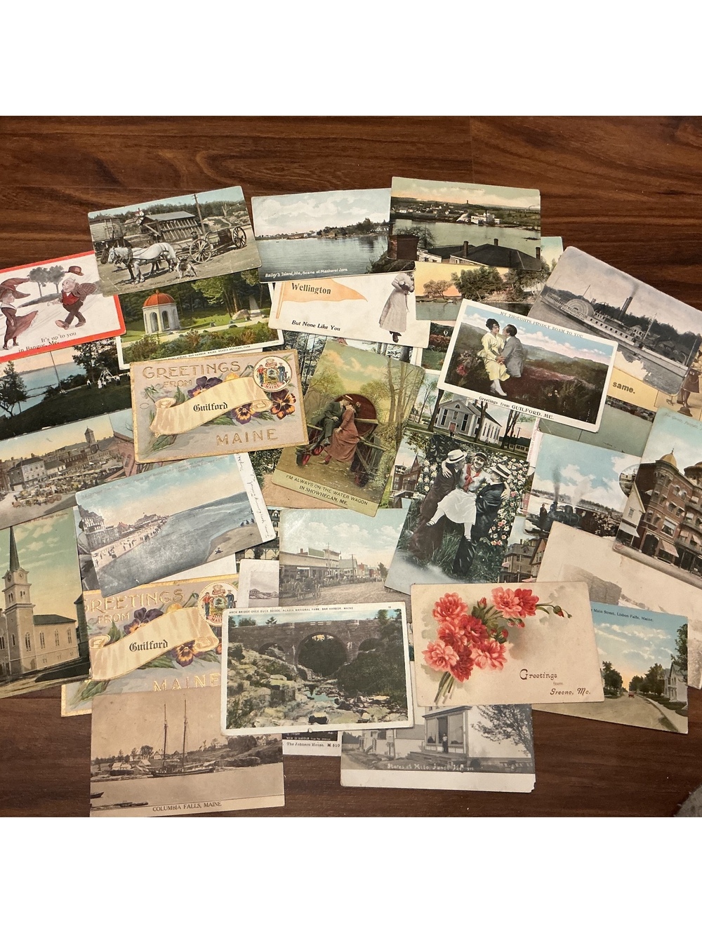 Antique Postcard Lot of Maine Towns and Attractions